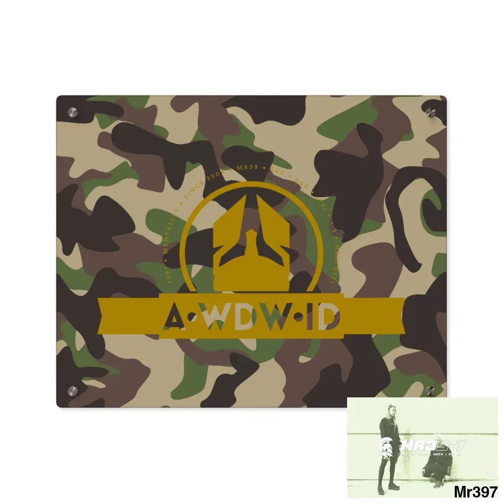 A1 Who Dares Wins (ID RSF)Military Mentality 1991 Style Acrylic Wall Art Panels 20″ x 16″ (Horizontal) / 0.25’’ Home