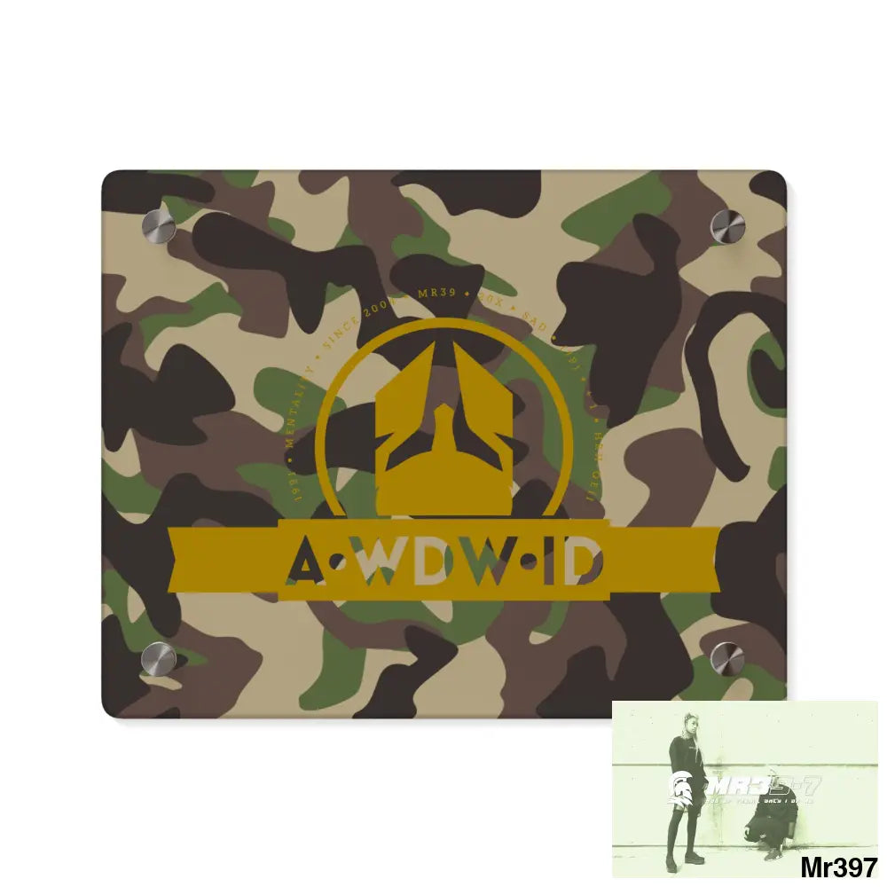 A1 Who Dares Wins (ID RSF)Military Mentality 1991 Style Acrylic Wall Art Panels 10″ x 8″ (Horizontal) / 0.25’’ Home