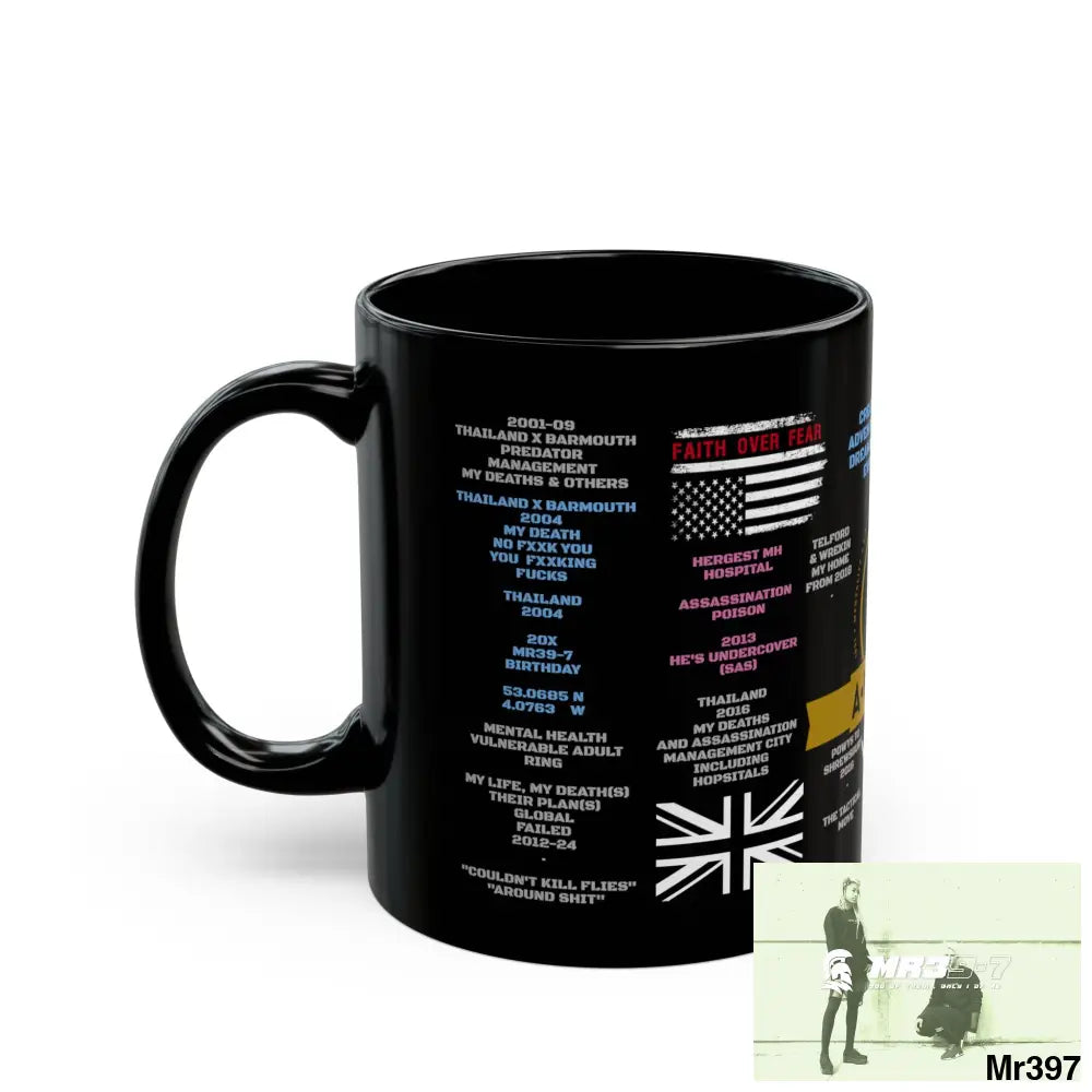 A1 Who Dares Wins (ID) RSF Tactical 11oz Black Mug GB / Thailand/ Bermo /UK/KenyaThai Link up MH Assassination X-City