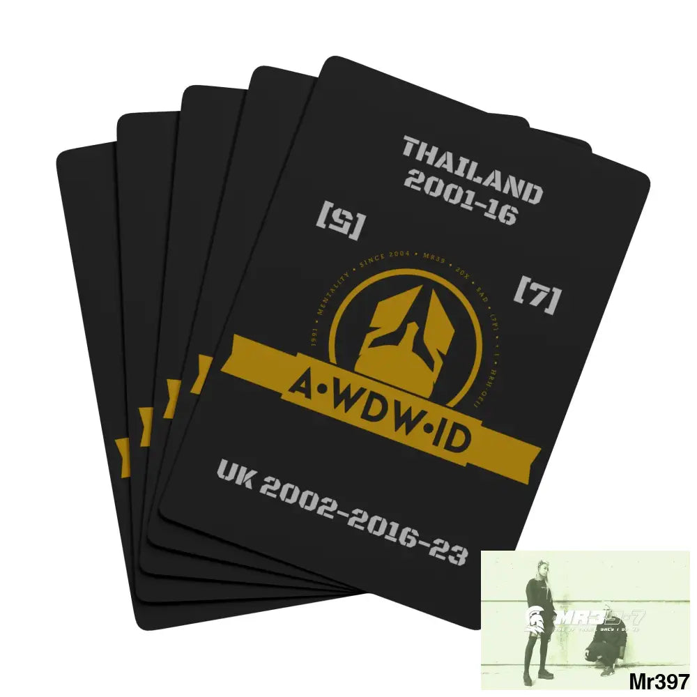 A1-Who Dares Wins (ID) RSF Thailand /UK Ltd Edition Custom Poker Cards 2.5’’ x 3.5’’ / White / Semi Glossy Paper