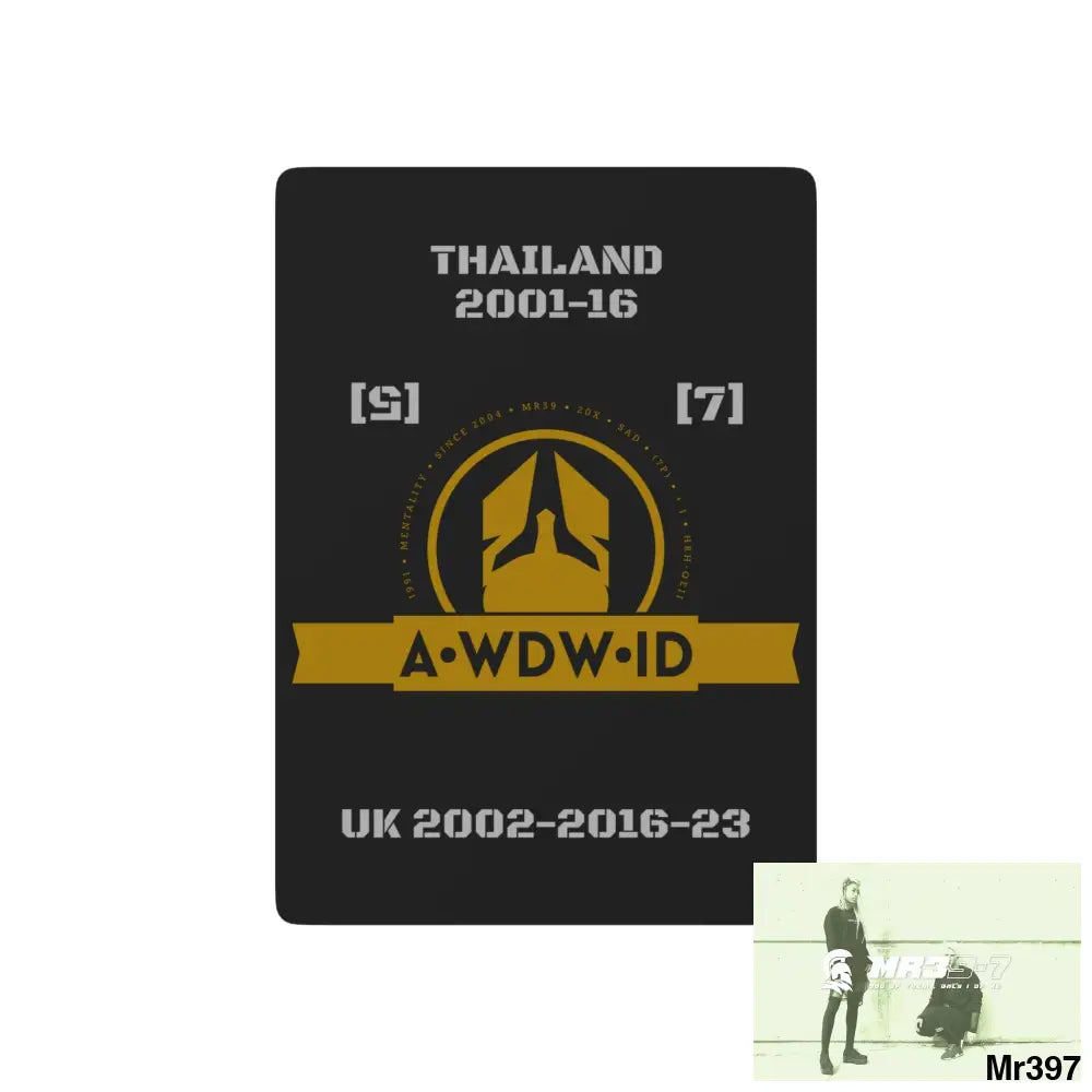 A1-Who Dares Wins (ID) RSF Thailand /UK Ltd Edition Custom Poker Cards 2.5’’ x 3.5’’ / White / Semi Glossy Paper