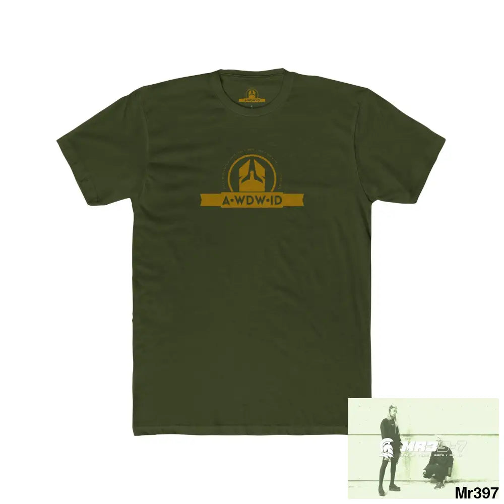 A1 Who Dares Wins ID Russia Choose Life Men’s Cotton Crew Tee Solid Military Green / XS T-Shirt