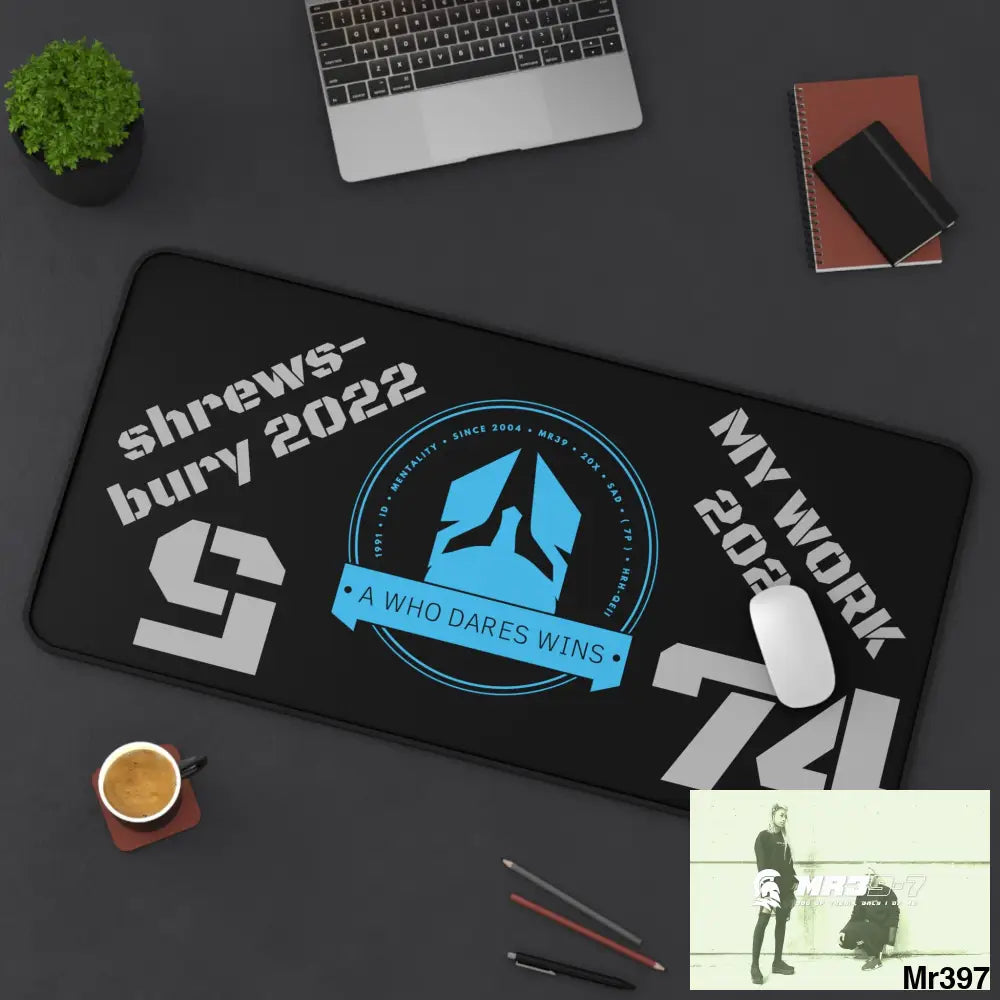 A1-Who Dares Wins ID Shrewsbury My Work 2022-23 Desk Mat Home Decor