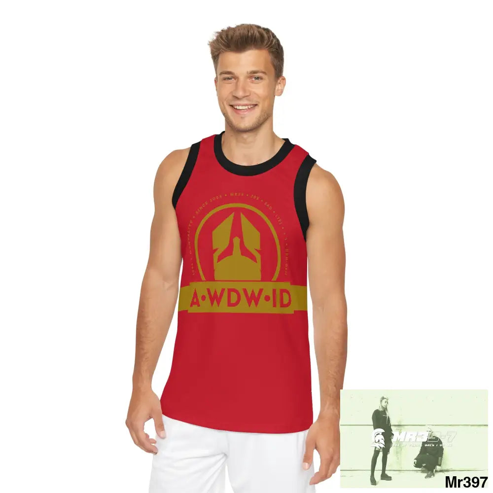 A1- Who Dares Wins (ID) Unisex Basketball Jersey (AOP) XS / Black rib All Over Prints