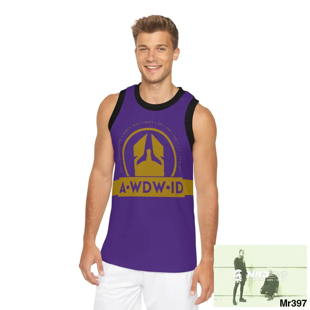 A1- Who Dares Wins (ID) Unisex Basketball Jersey (AOP) XS / Black rib All Over Prints