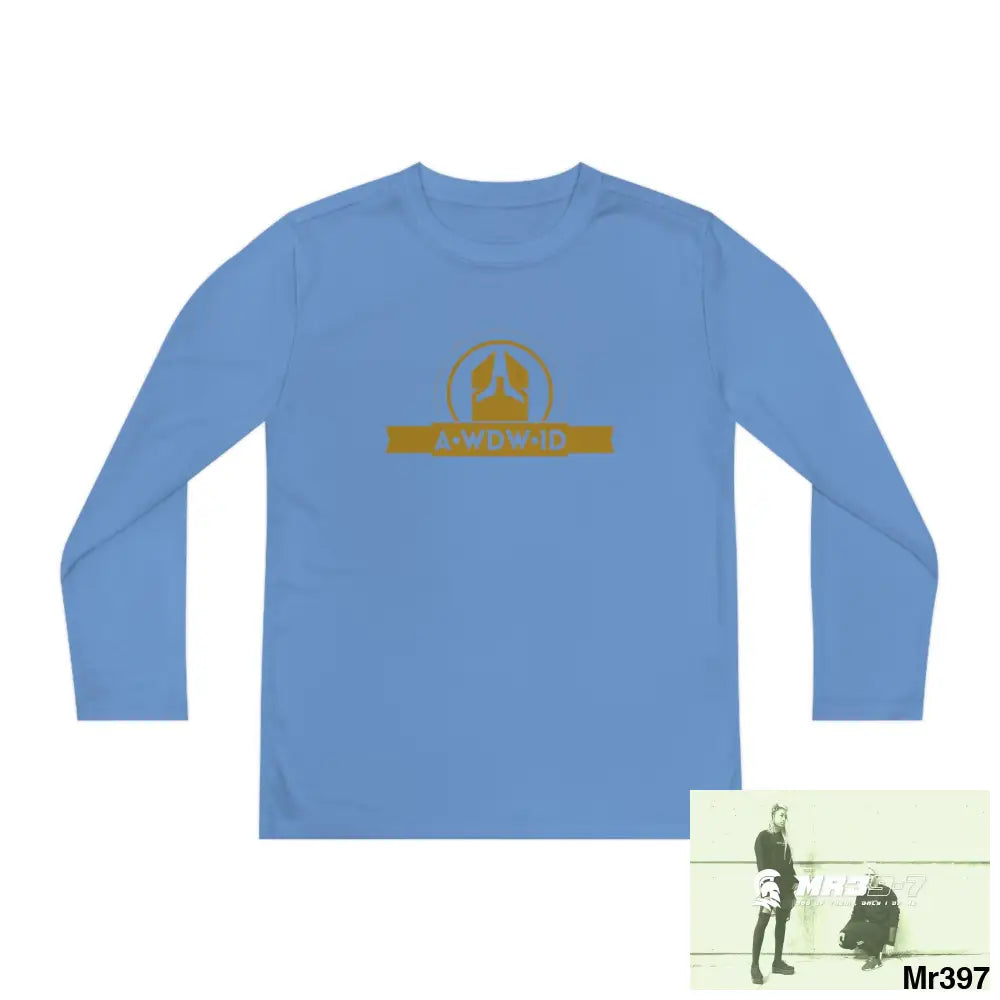 A1 Who Dares Wins ID Youth Long Sleeve Competitor Tee Carolina Blue / S Kids clothes