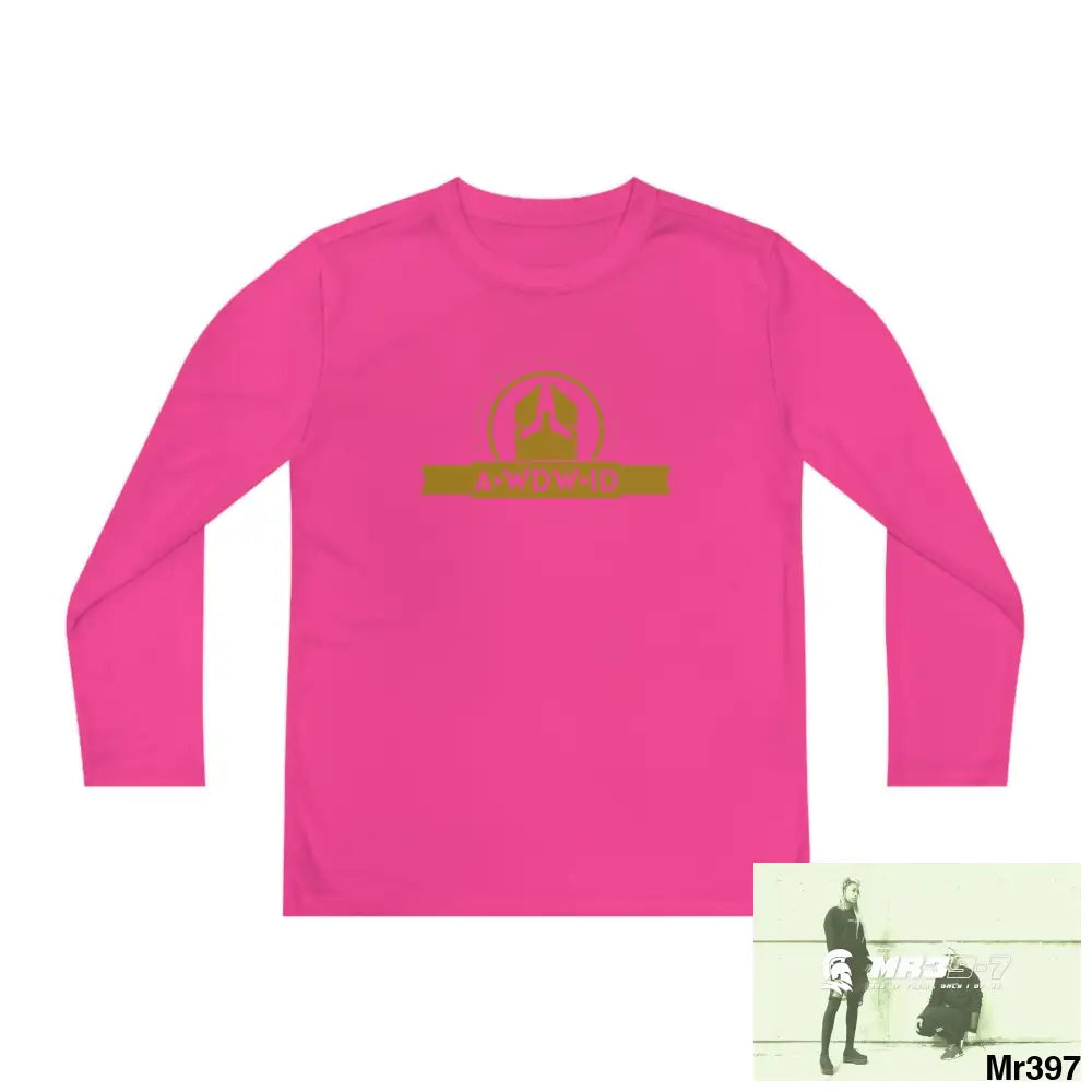 A1 Who Dares Wins ID Youth Long Sleeve Competitor Tee Neon Pink / S Kids clothes