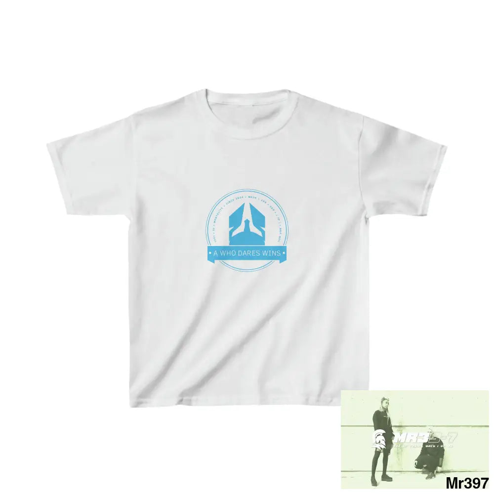 A1- Who Dares Wins - Kids Heavy Cotton™ Tee XS / Ash Kids clothes