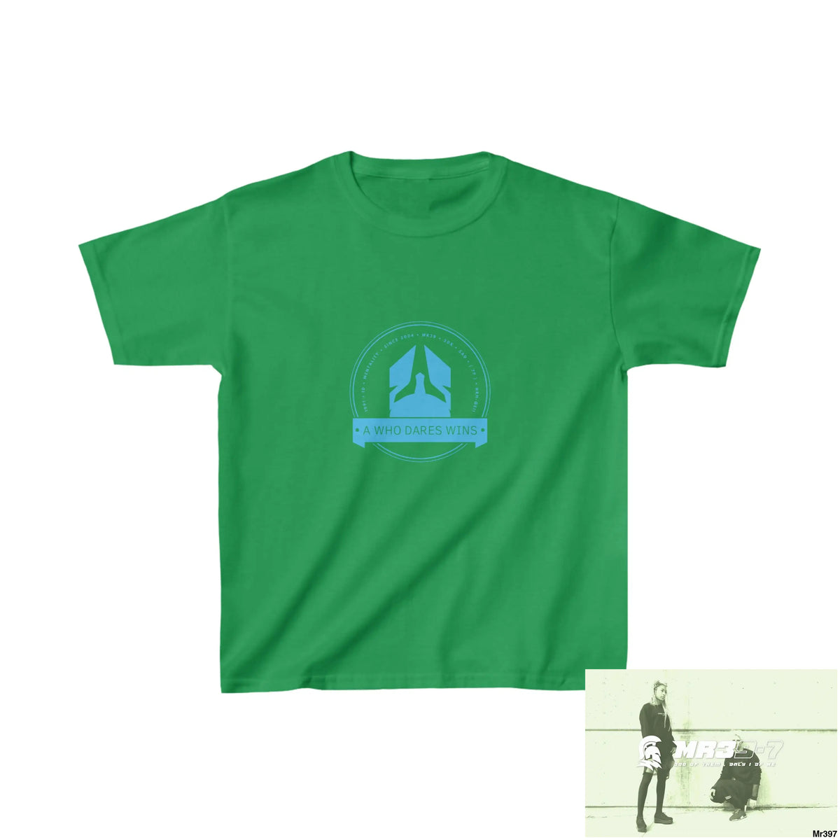 A1- Who Dares Wins - Kids Heavy Cotton™ Tee XS / Irish Green Kids clothes