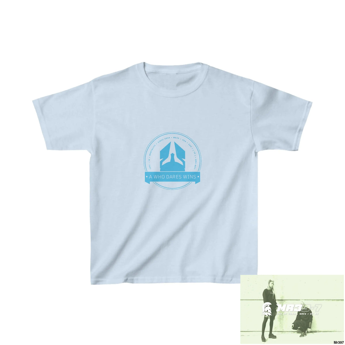 A1- Who Dares Wins - Kids Heavy Cotton™ Tee XS / Light Blue Kids clothes