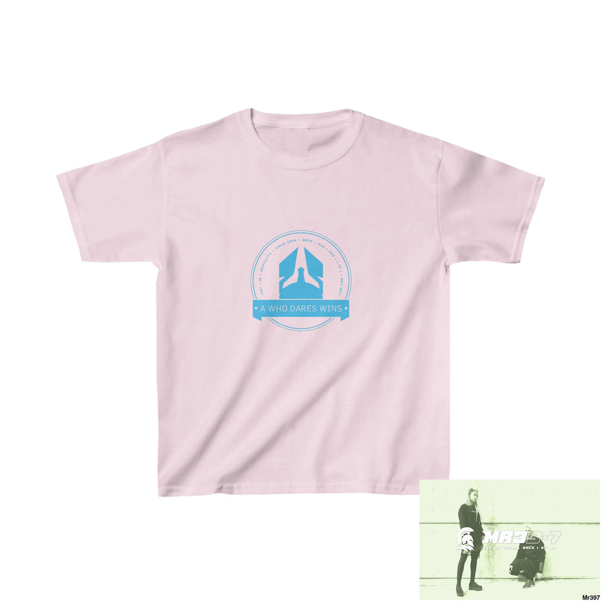 A1- Who Dares Wins - Kids Heavy Cotton™ Tee XS / Light Pink Kids clothes