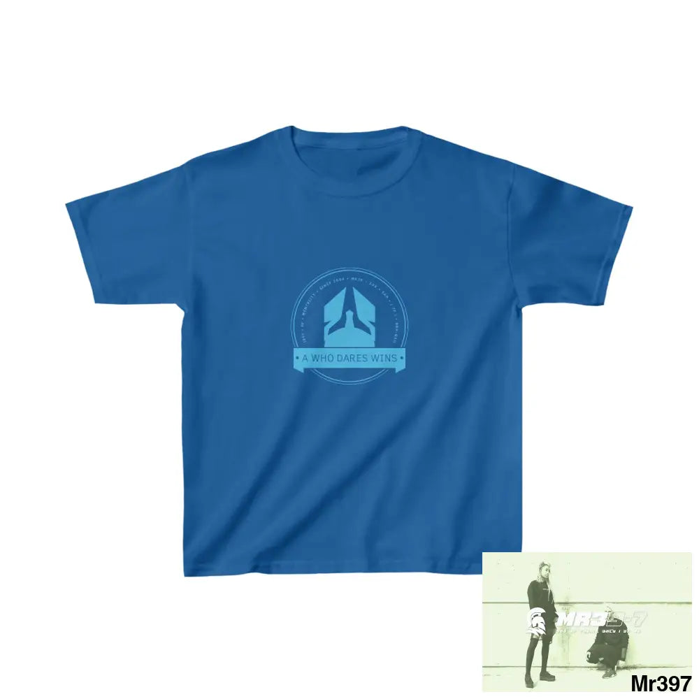 A1- Who Dares Wins - Kids Heavy Cotton™ Tee XS / Royal Kids clothes