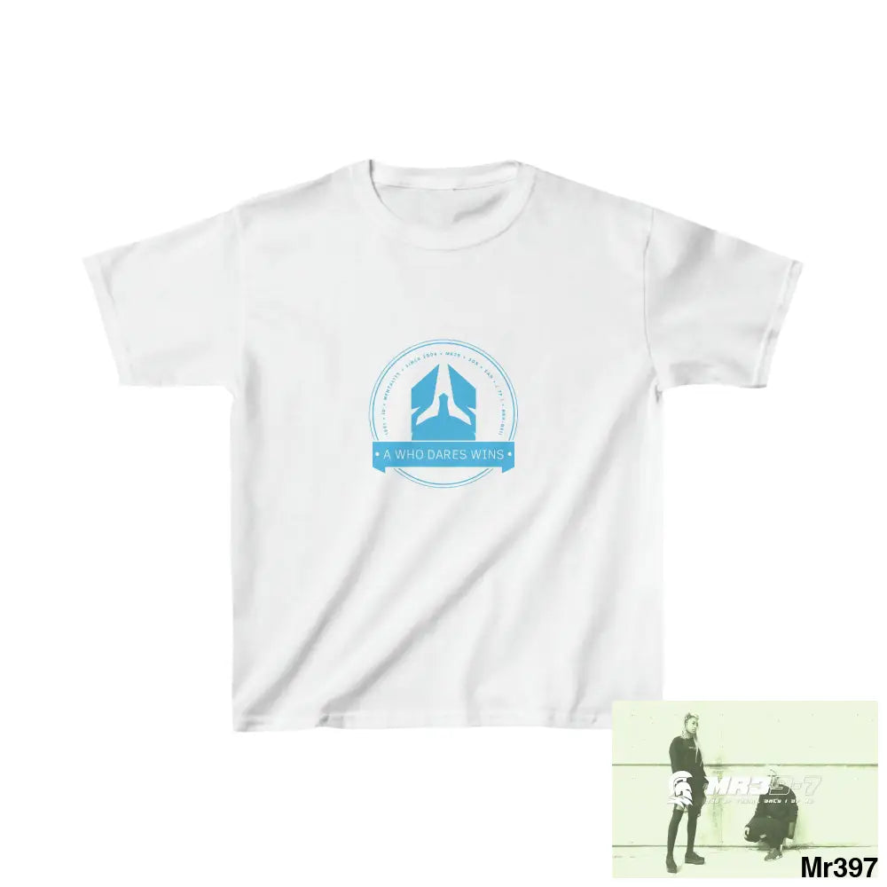 A1- Who Dares Wins - Kids Heavy Cotton™ Tee XS / White Kids clothes