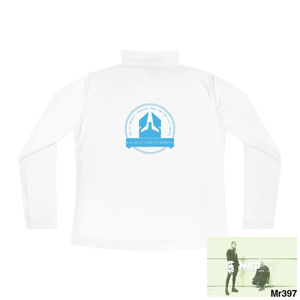 A1 Who Dares Wins Ladies Quarter-Zip Pullover Long-sleeve