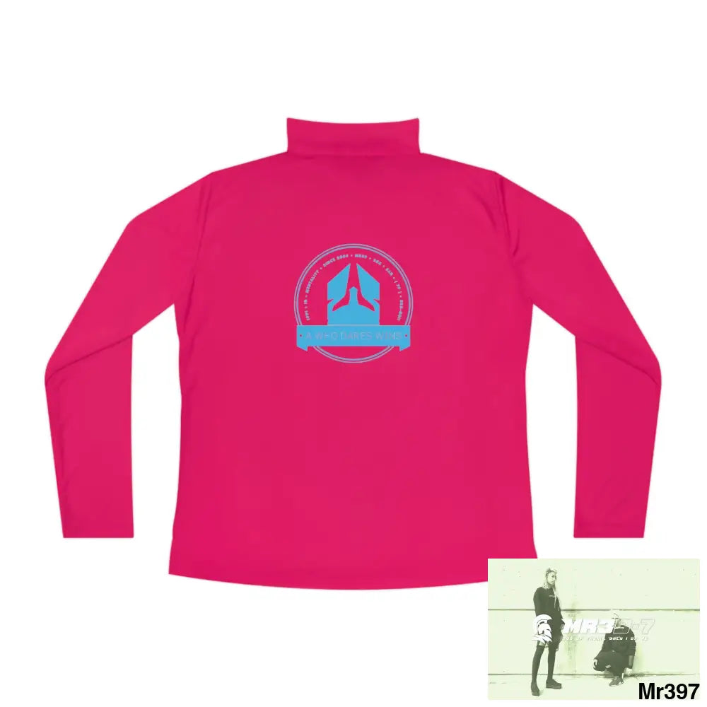 A1 Who Dares Wins Ladies Quarter-Zip Pullover Long-sleeve