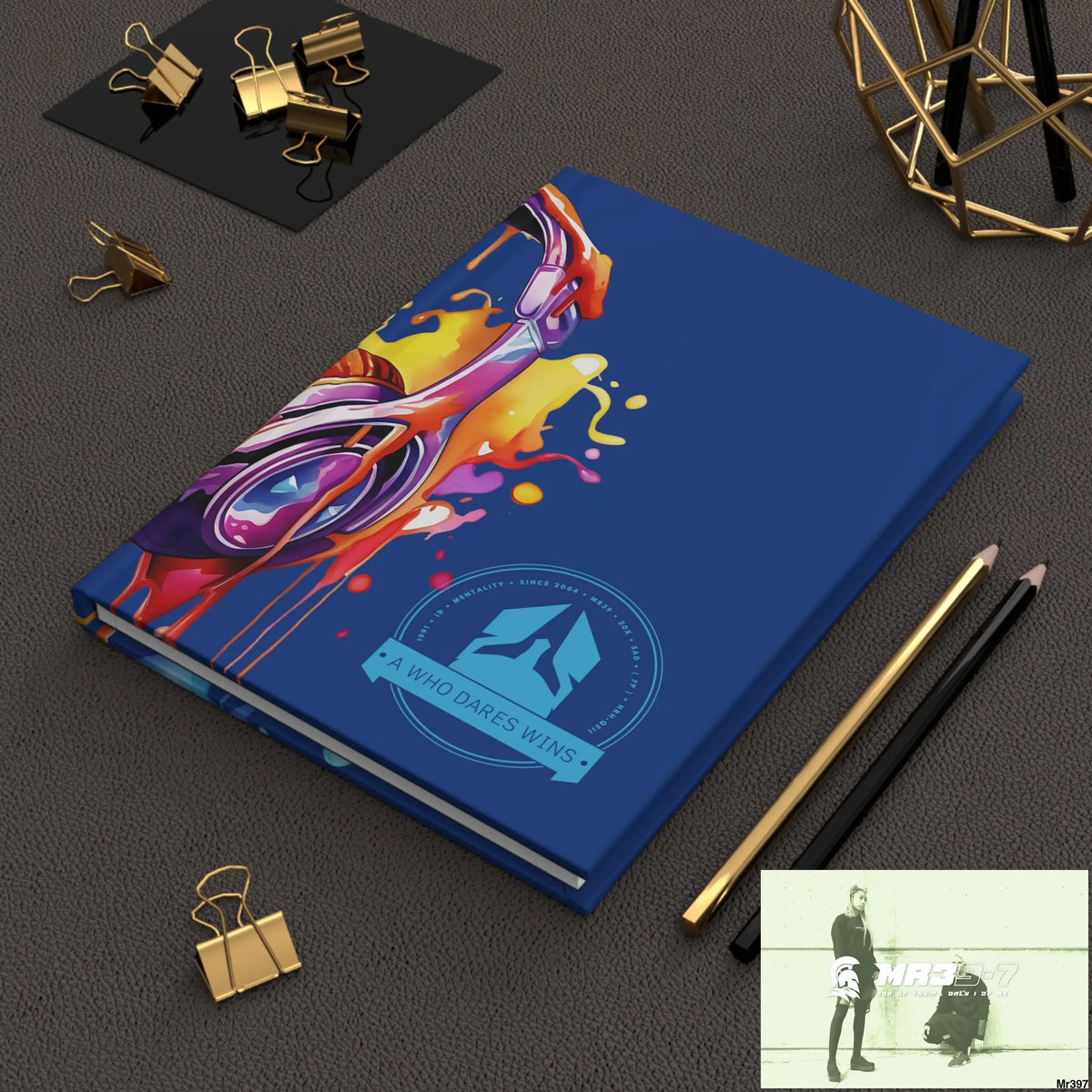 A1-Who Dares Wins Melting Headset Hardcover Journal Matte Journal Paper products