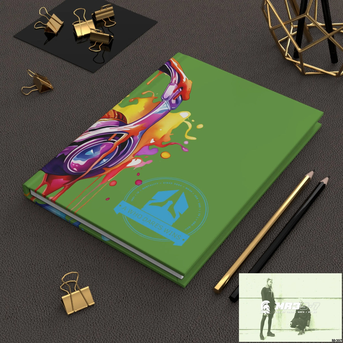 A1-Who Dares Wins Melting Headset Hardcover Journal Matte Journal Paper products