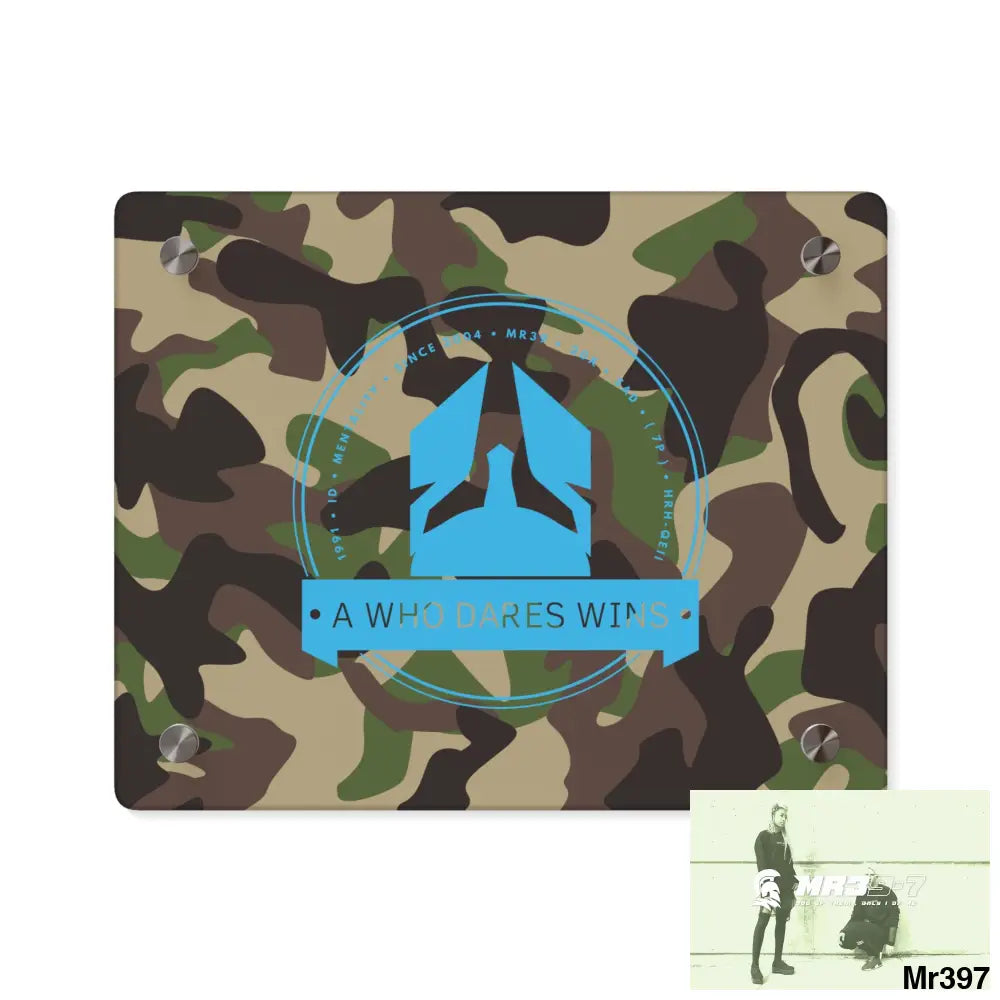 A1 Who Dares Wins Military Mentality 1991 Style Acrylic Wall Art Panels 10″ x 8″ (Horizontal) / 0.25’’ Home Decor