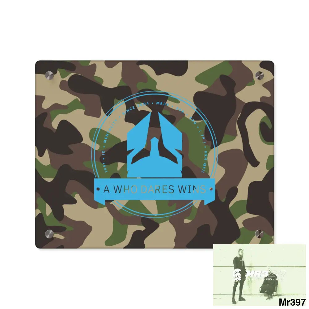 A1 Who Dares Wins Military Mentality 1991 Style Acrylic Wall Art Panels 14″ x 11″ (Horizontal) / 0.25’’ Home Decor