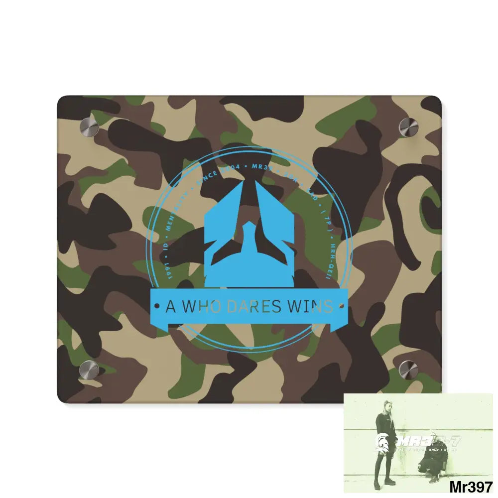 A1 Who Dares Wins Military Mentality 1991 Style Acrylic Wall Art Panels 10″ x 8″ (Horizontal) / 0.25’’ Home Decor