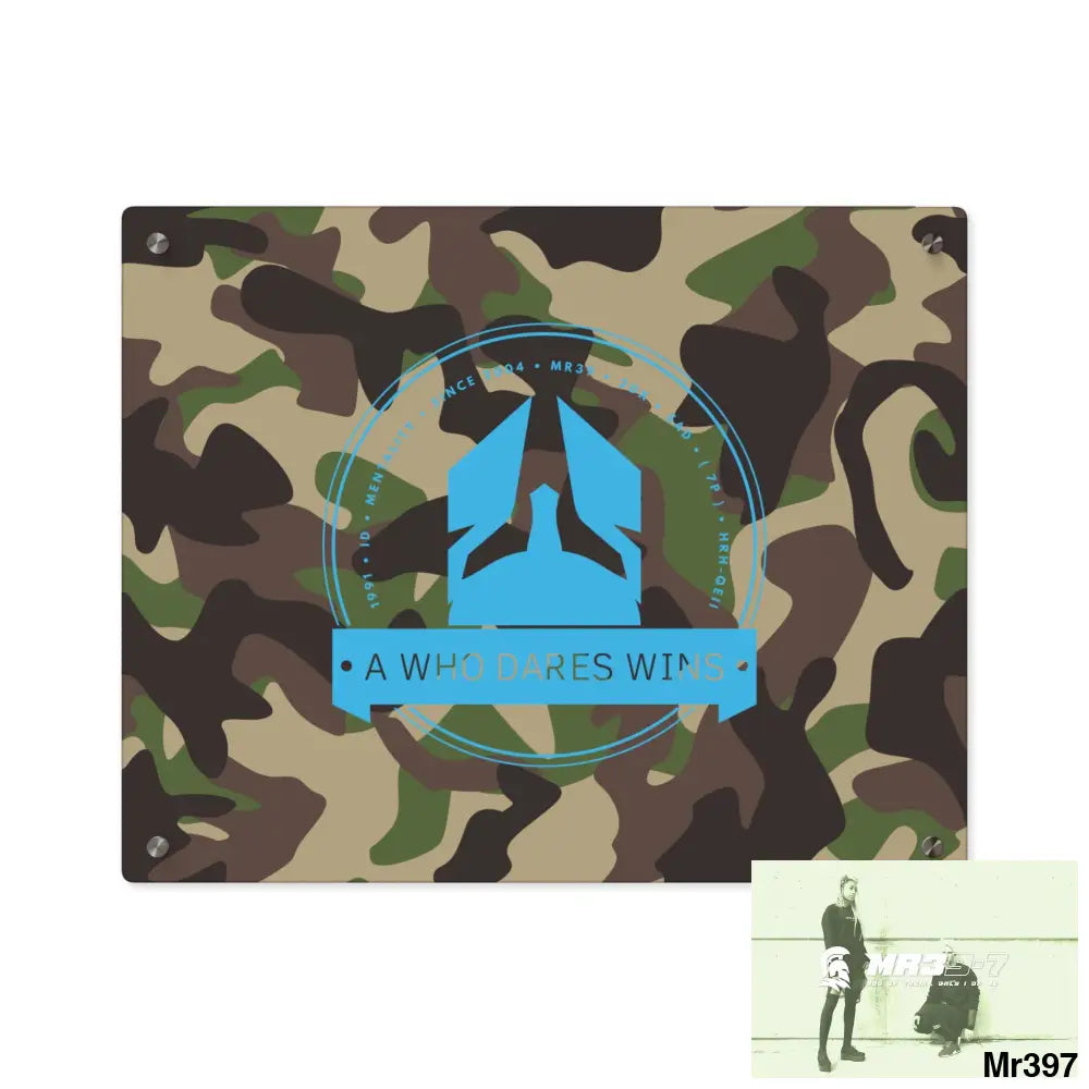 A1 Who Dares Wins Military Mentality 1991 Style Acrylic Wall Art Panels 20″ x 16″ (Horizontal) / 0.25’’ Home Decor
