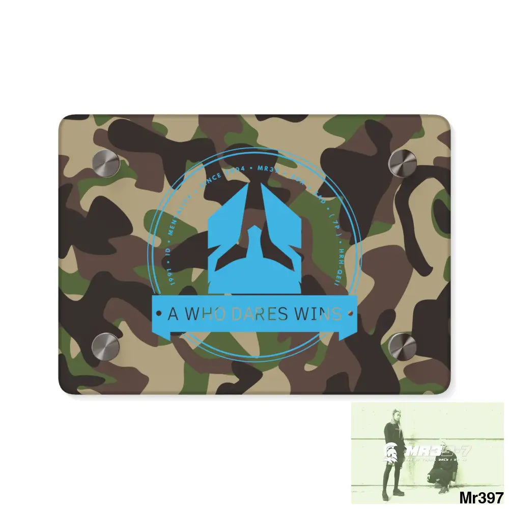 A1 Who Dares Wins Military Mentality 1991 Style Acrylic Wall Art Panels 7’’ x 5’’ (Horizontal) / 0.25’’ Home Decor