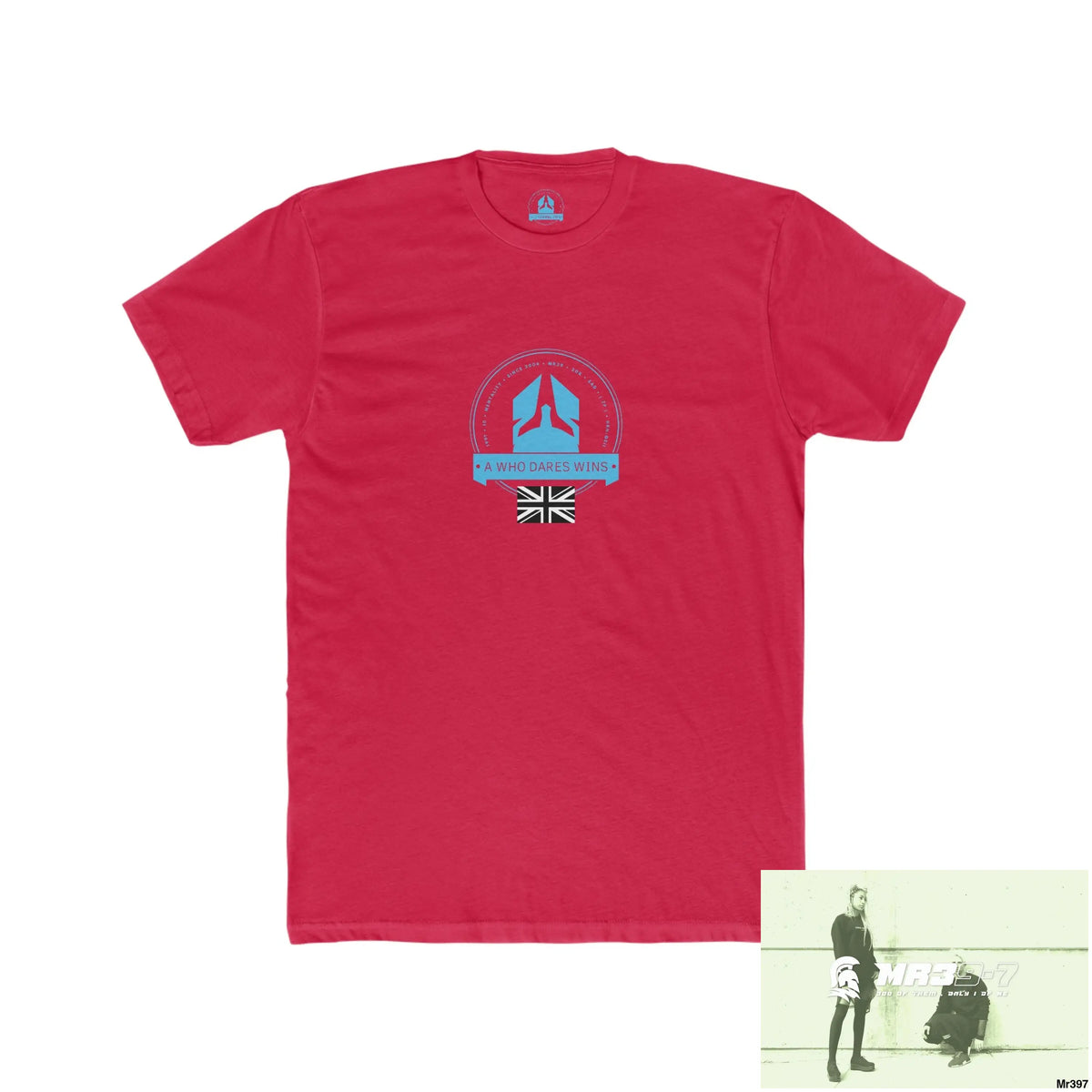 A1 Who Dares Wins MY Life My Deaths their plans Failed Tactical GB 2001-2024 Men’s Cotton Crew Tee Solid Red / XS