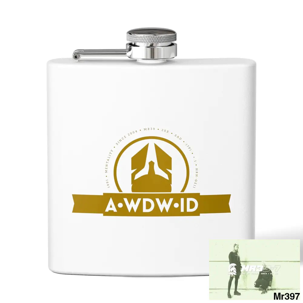 A1 Who Dares Wins RSF (ID) Stylish Stainless Steel Flask for Tea/ Coffee Lovers - 6oz Personalized Gift 6oz / White Mug