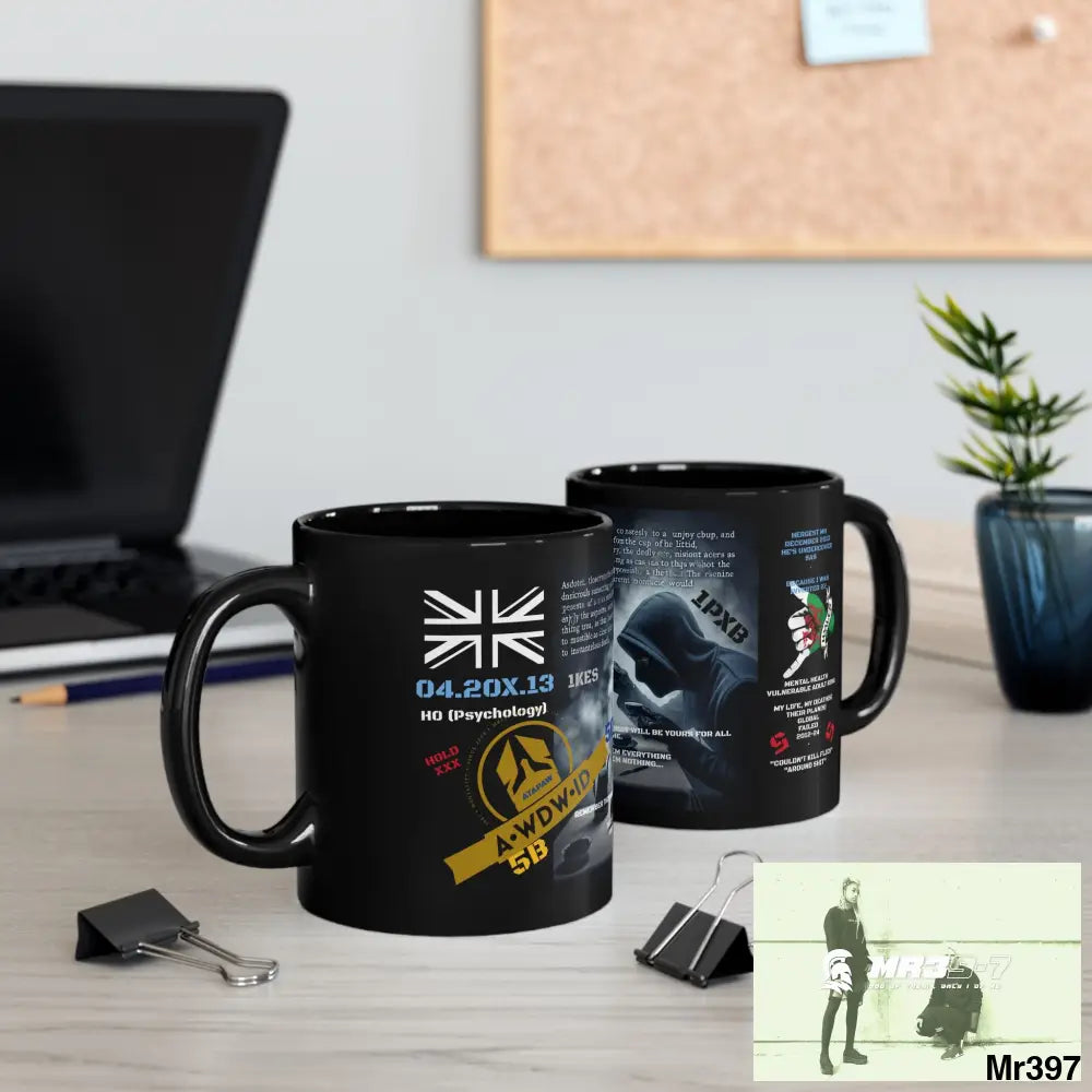 A1- Who Dares Wins /Russian SF(ID) 11oz Tactical GB / Black Mug Mental Health VAR / My Life My Deaths Their Plans