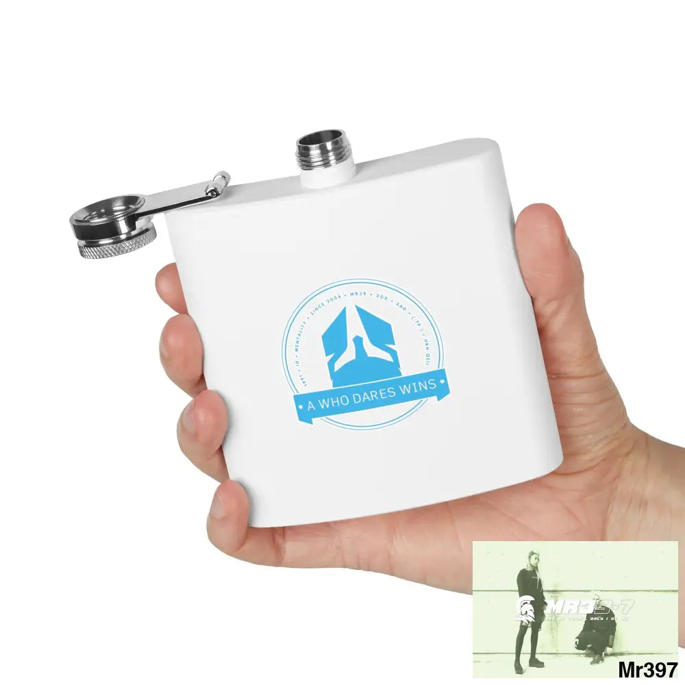 A1 Who Dares Wins Stylish Stainless Steel Flask for Tea/ Coffee Lovers - 6oz Personalized Gift Mug