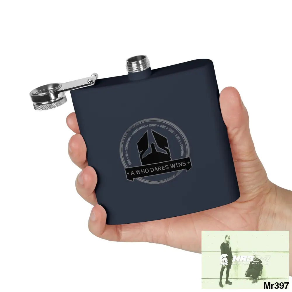 A1 Who Dares Wins Stylish Stainless Steel Flask for Tea/ Coffee Lovers - 6oz Personalized Gift Mug
