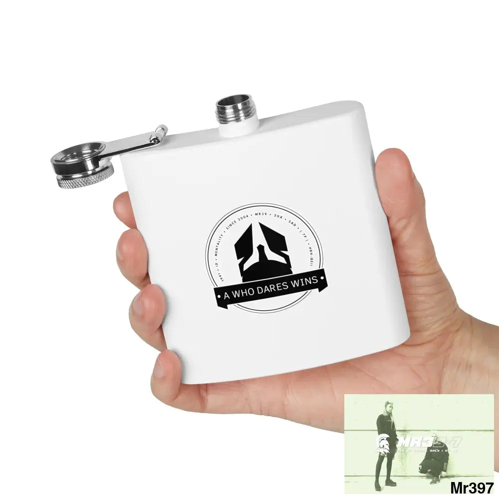 A1 Who Dares Wins Stylish Stainless Steel Flask for Tea/ Coffee Lovers - 6oz Personalized Gift Mug