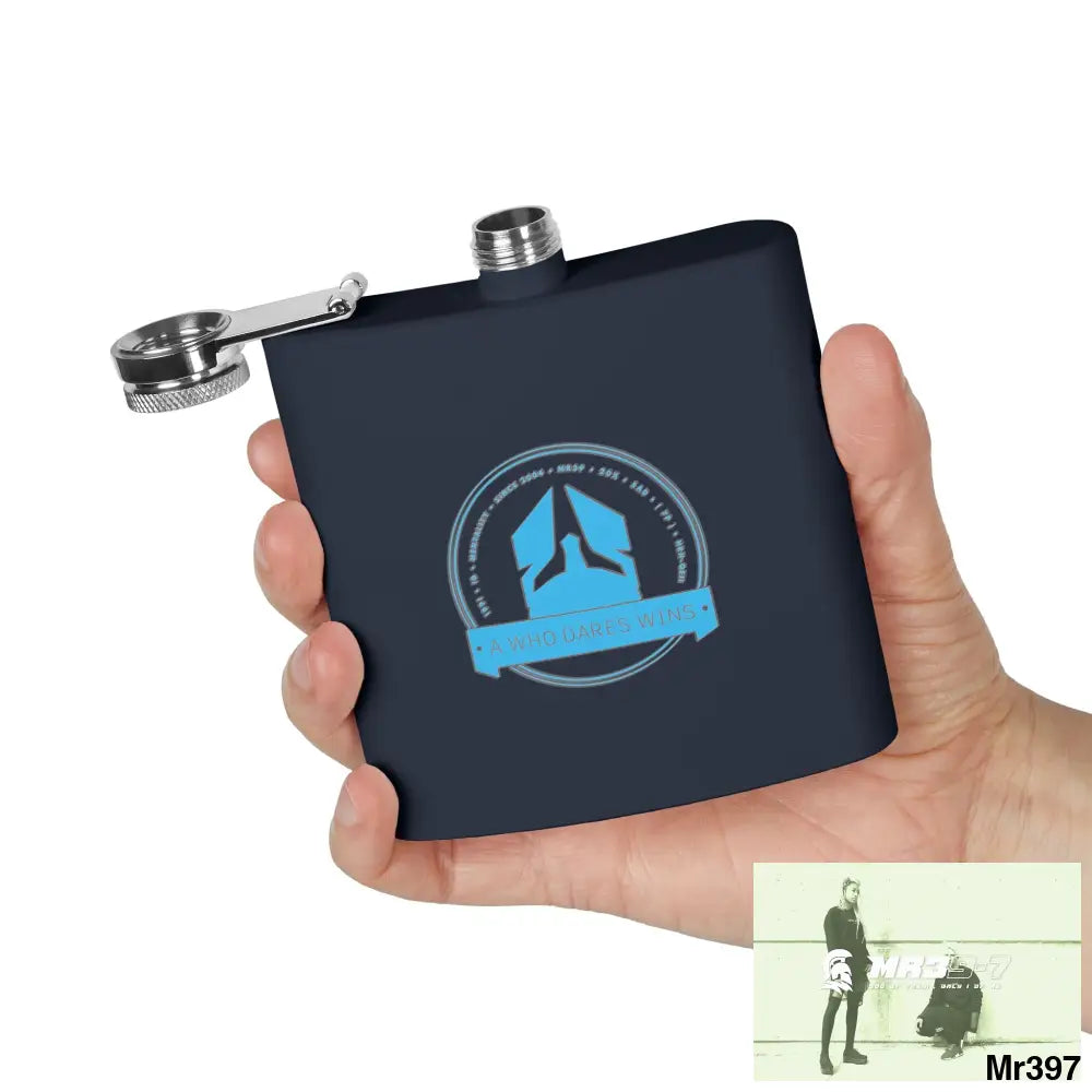A1 Who Dares Wins Stylish Stainless Steel Flask for Tea/ Coffee Lovers - 6oz Personalized Gift Mug