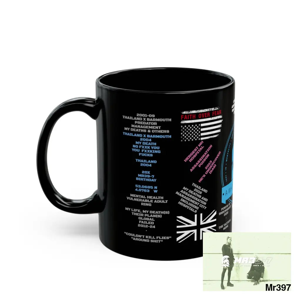 A1 Who Dares Wins Tactical 11oz Black Mug GB / Thailand/ Bermo /UK/KenyaThai Link up MH Assassination X-City Mental