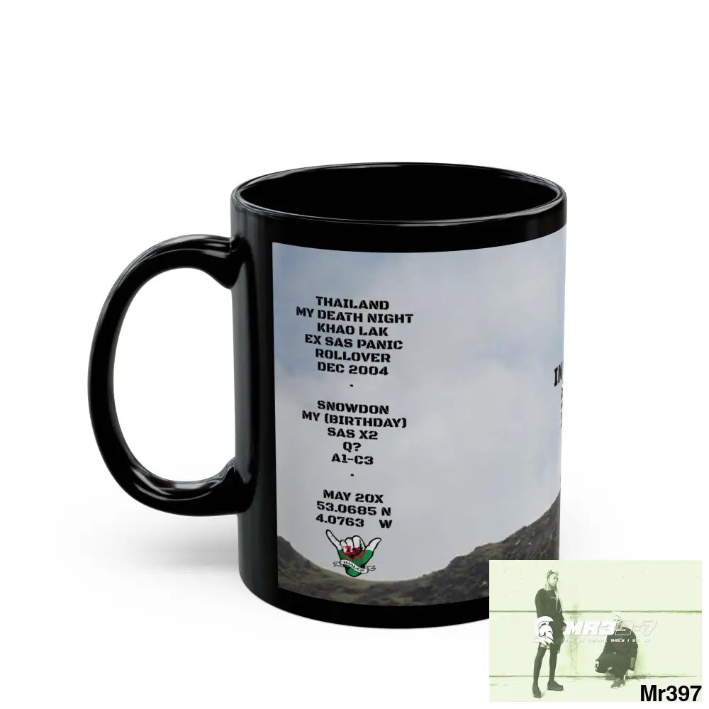 A1 Who Dares Wins Tactical SAS Roll over Death night 2004 20X Strike B MT Snowdon 11oz Black Mug GB / Thailand/ Bermo