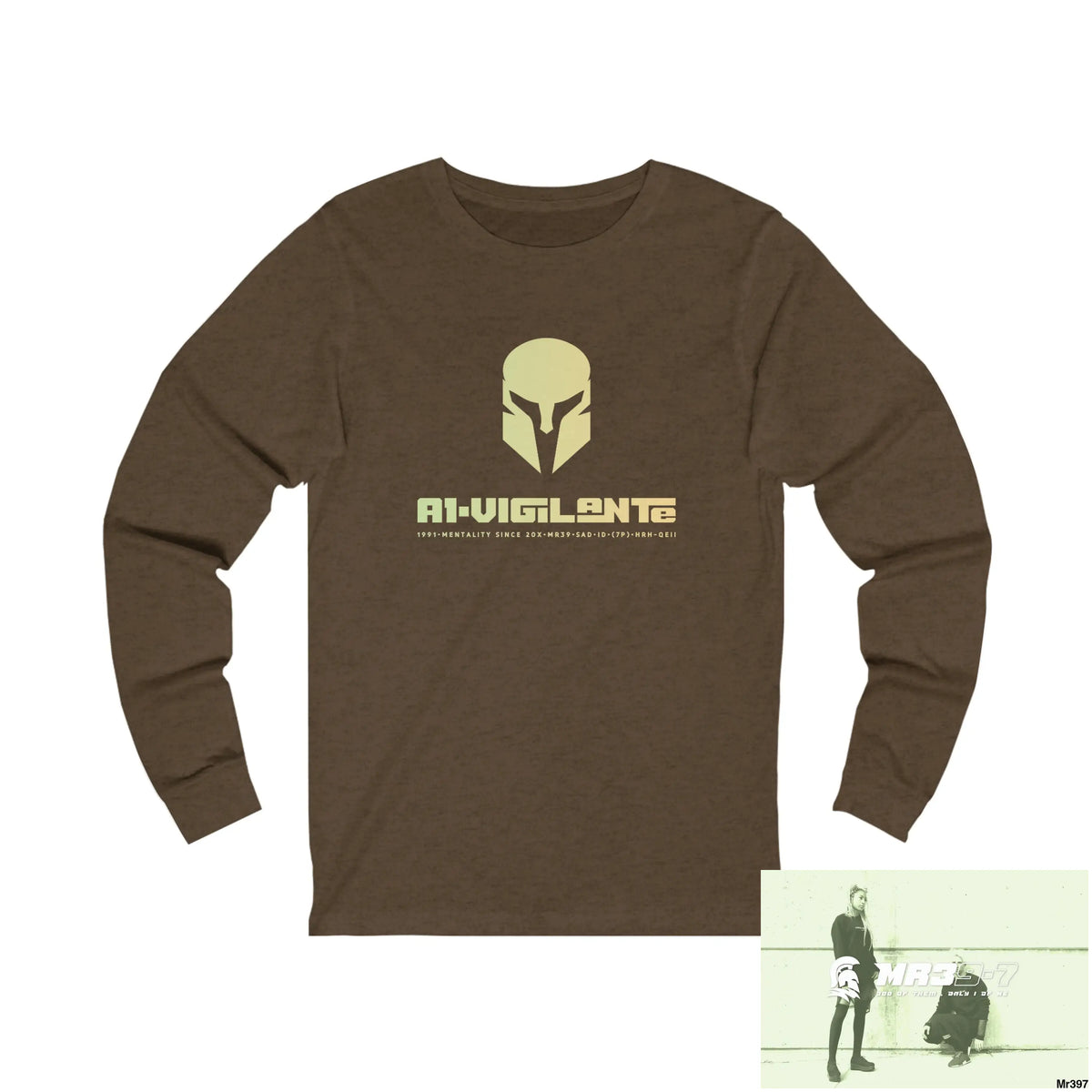 A1 Who Dares Wins Unisex Jersey Long Sleeve Tee S / Heather Brown Long-sleeve