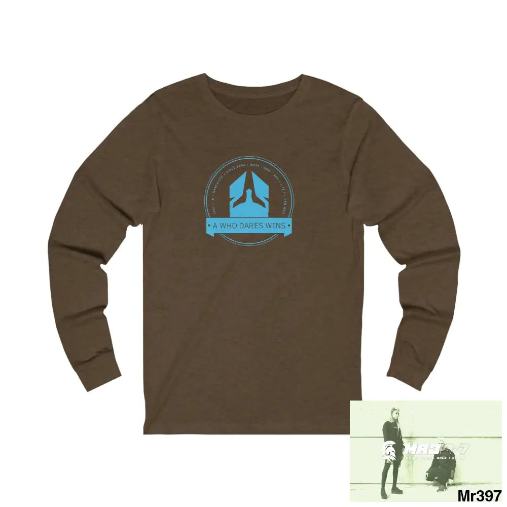 A1 Who Dares Wins Unisex Jersey Long Sleeve Tee S / Heather Brown Long-sleeve