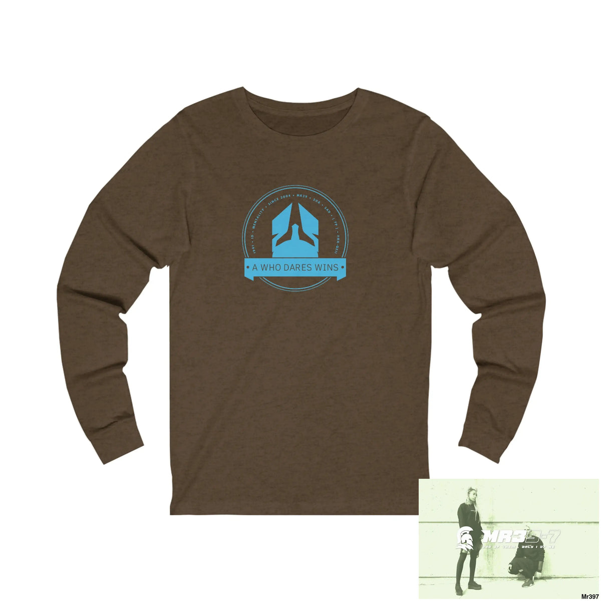 A1 Who Dares Wins Unisex Jersey Long Sleeve Tee S / Heather Brown Long-sleeve