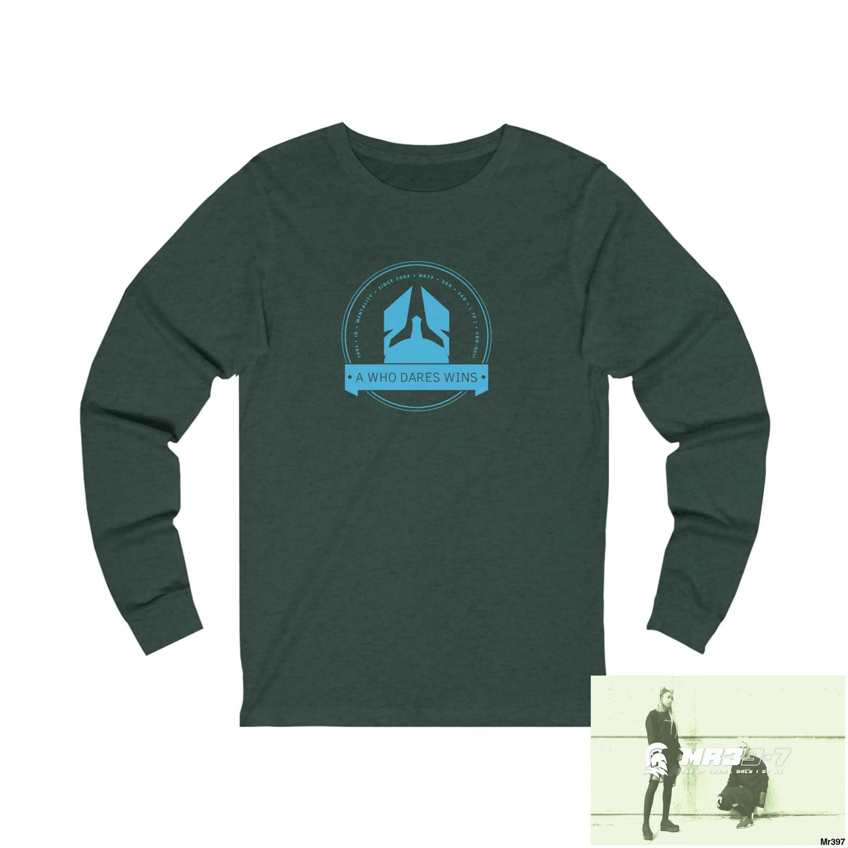 A1 Who Dares Wins Unisex Jersey Long Sleeve Tee S / Heather Forest Long-sleeve