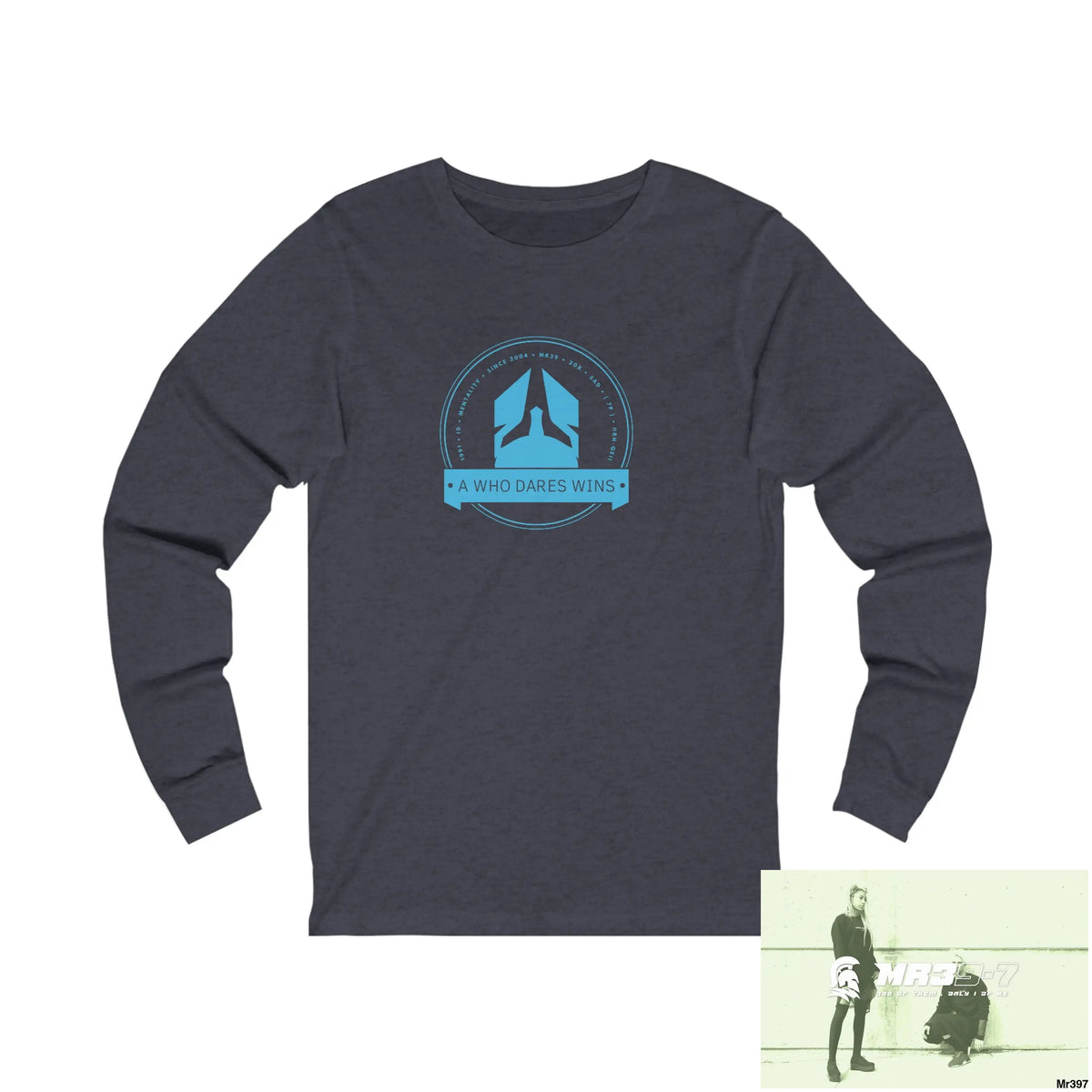A1 Who Dares Wins Unisex Jersey Long Sleeve Tee S / Heather Navy Long-sleeve