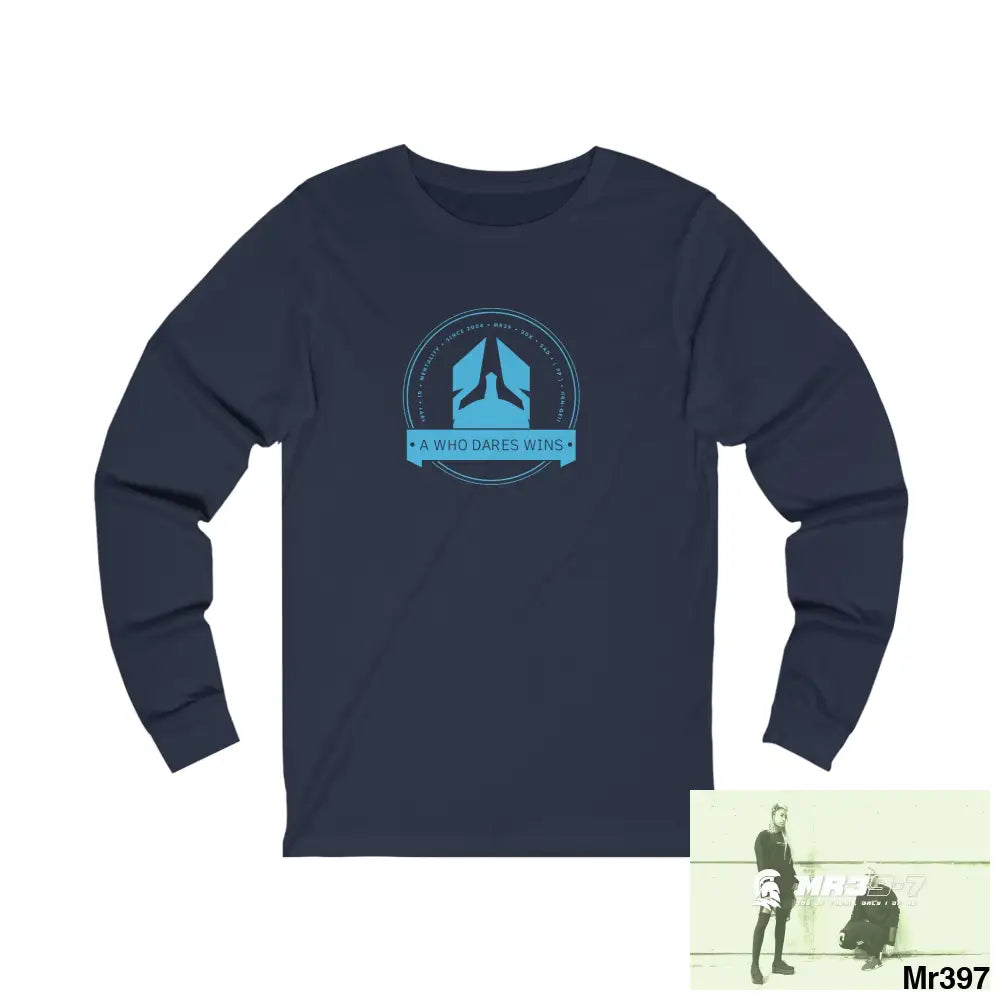 A1 Who Dares Wins Unisex Jersey Long Sleeve Tee S / Navy Long-sleeve