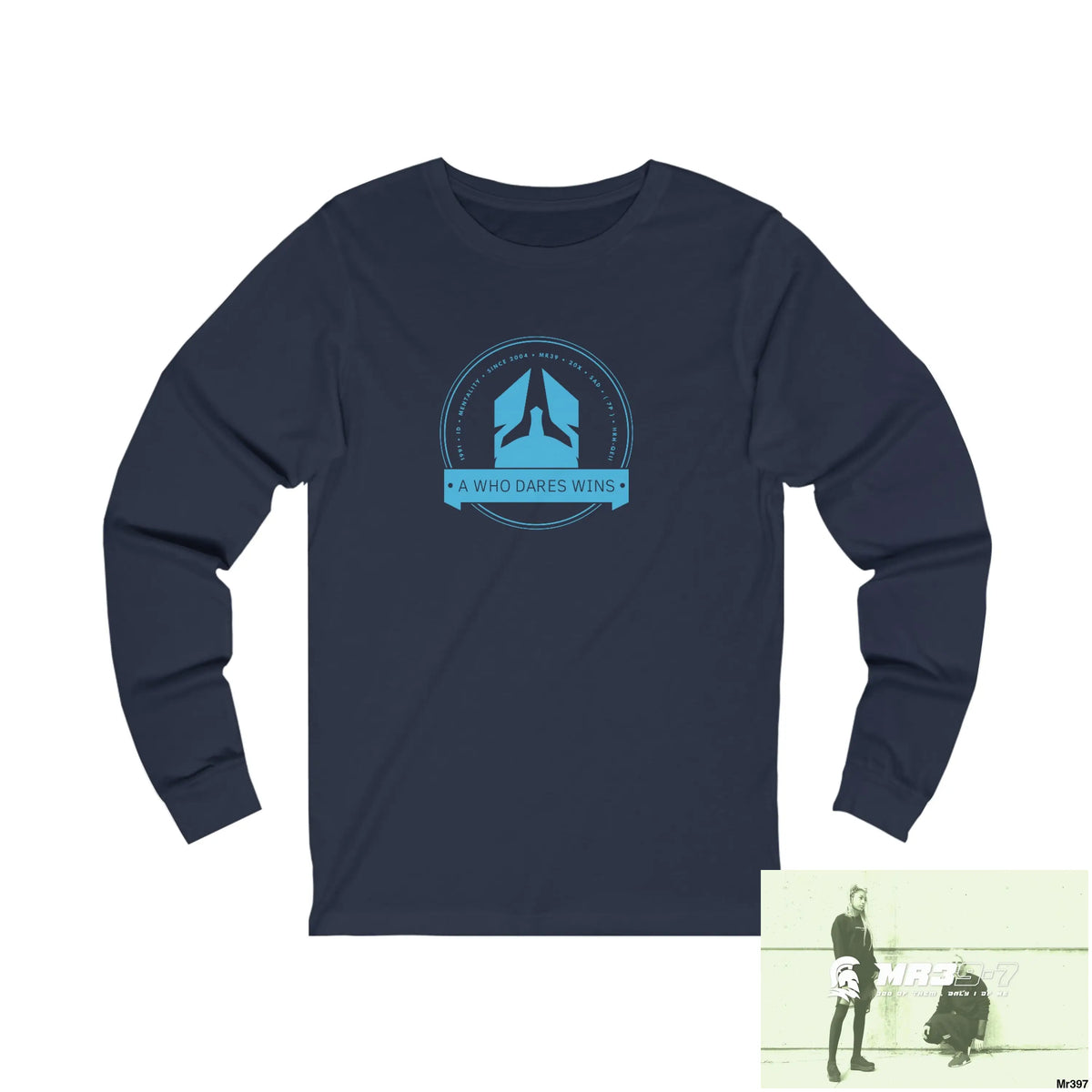 A1 Who Dares Wins Unisex Jersey Long Sleeve Tee S / Navy Long-sleeve