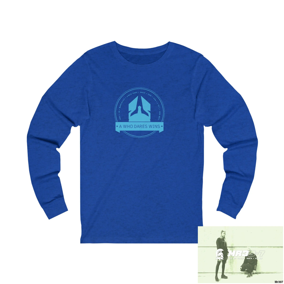 A1 Who Dares Wins Unisex Jersey Long Sleeve Tee XL / True Royal TriBlend Long-sleeve