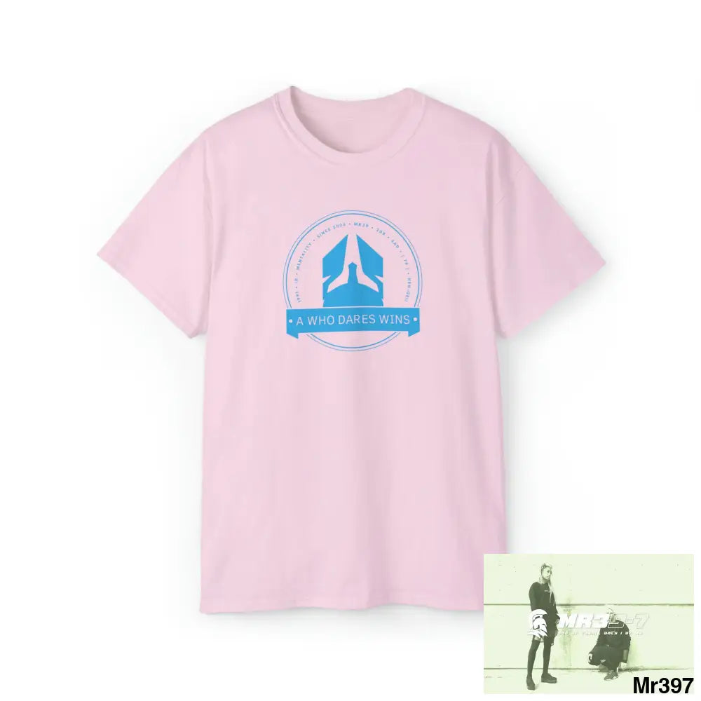 A1 Who Dares Wins Unisex Ultra Cotton Tee Light Pink / S T-Shirt