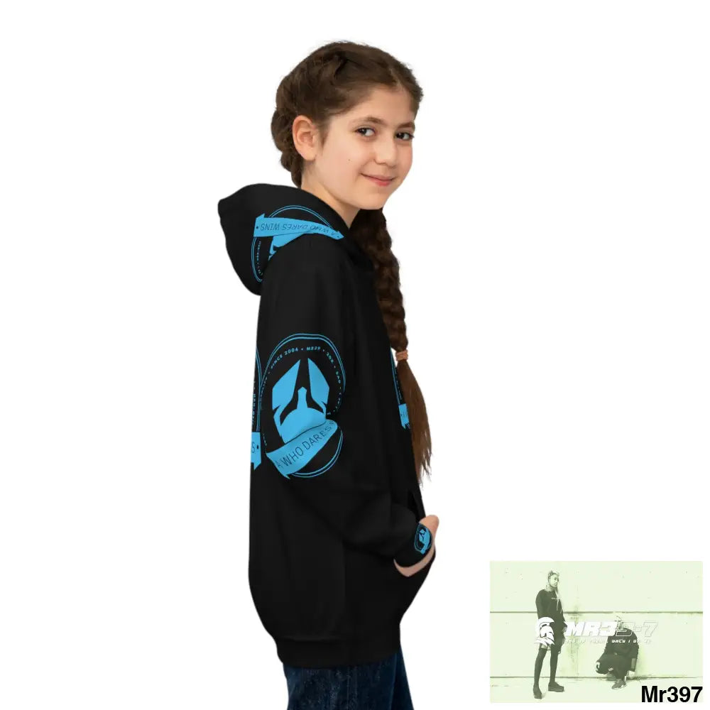 A1 Who Dares Wins with Tactical inside hood A1 Who dares Wins Mentality -. Children’s Hoodie (AOP) All Over Prints