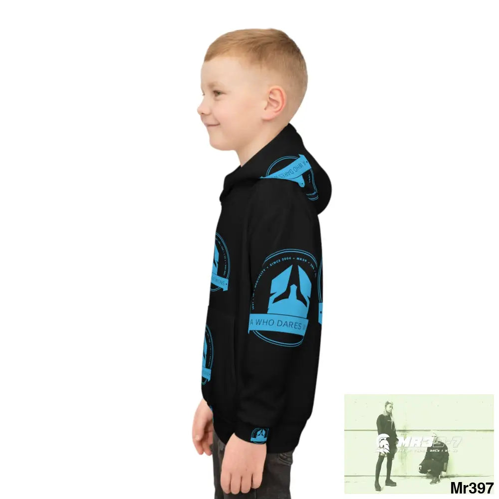 A1 Who Dares Wins with Tactical inside hood A1 Who dares Wins Mentality -. Children’s Hoodie (AOP) All Over Prints