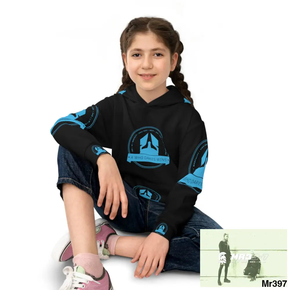 A1 Who Dares Wins with Tactical inside hood A1 Who dares Wins Mentality -. Children’s Hoodie (AOP) All Over Prints