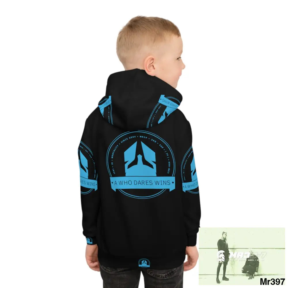 A1 Who Dares Wins with Tactical inside hood A1 Who dares Wins Mentality -. Children’s Hoodie (AOP) All Over Prints