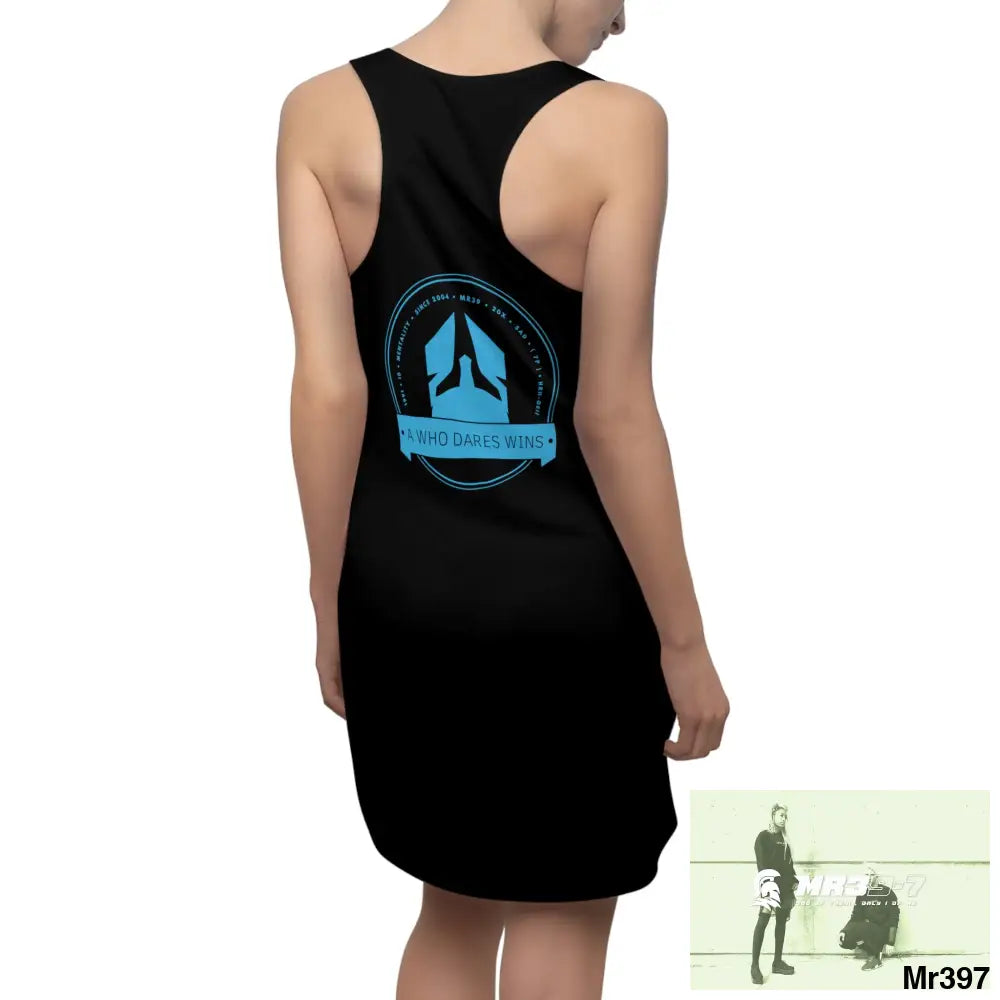 A1- Who Dares Wins Women’s Cut & Sew Racerback Dress (AOP) All Over Prints