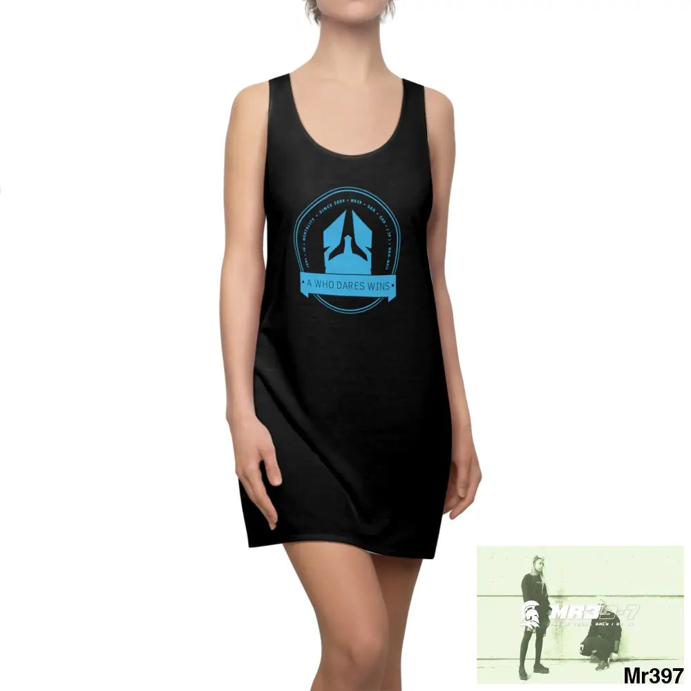 A1- Who Dares Wins Women’s Cut & Sew Racerback Dress (AOP) XS All Over Prints